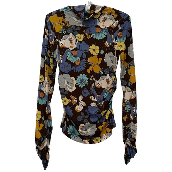 Zara Floral Print Turtleneck Top - Picture 7 of 14